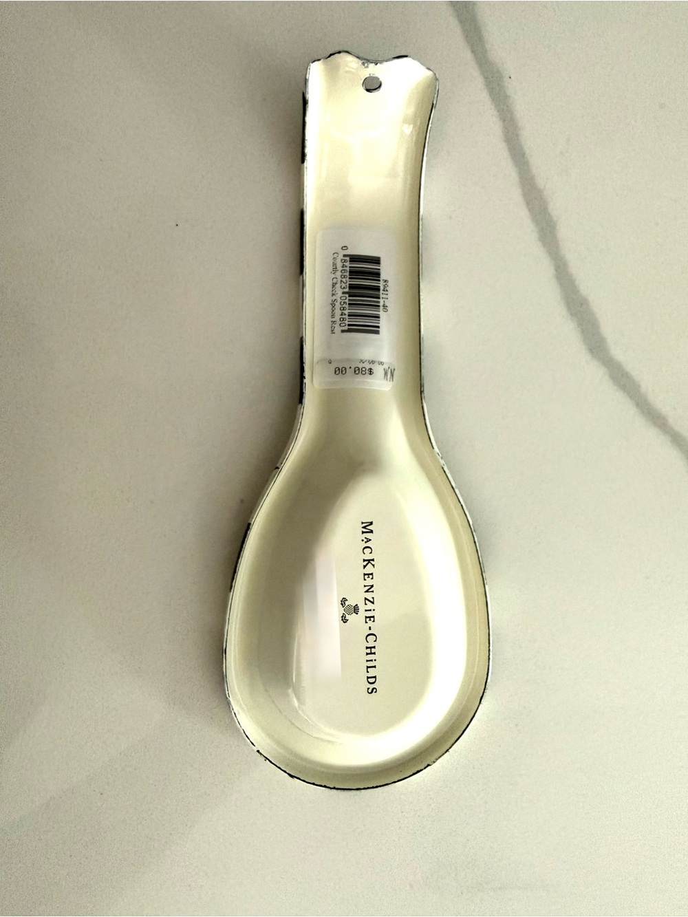 Brand New! Mackenzie Childs Spoon Rest-Courtly Check - Picture 8 of 11